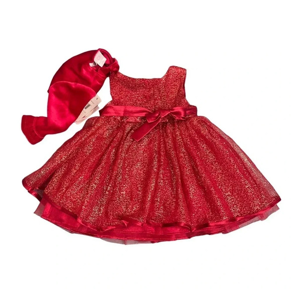 New Youngland Baby Red Glitter Dress & Jacket Set (6-9 Months) - NWT - Picture 8 of 10